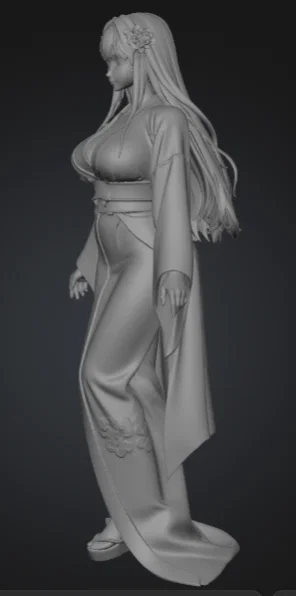 Mô hình 3D Sakura trong trang phục Kimono truyền thống tuyệt đẹp - Image 2