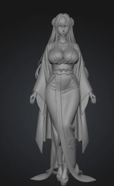Mô hình 3D Sakura trong trang phục Kimono truyền thống tuyệt đẹp - Image 3