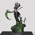 Mô hình nữ pháp sư bóng tối Necromancer Woman in 3D cực chi tiết - Thumbnail 1