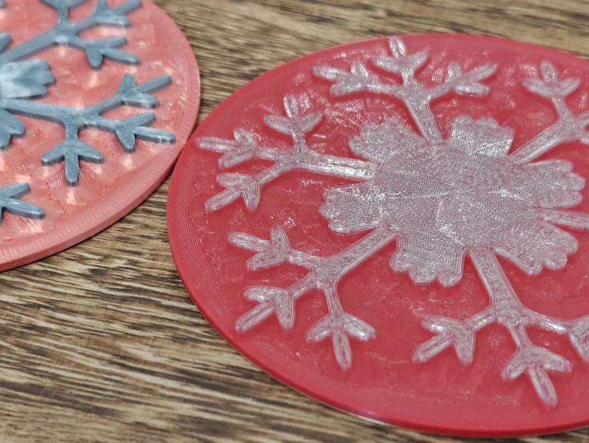 Đế lót ly bông tuyết 6 (Snowflake Coaster 6) - Image 3