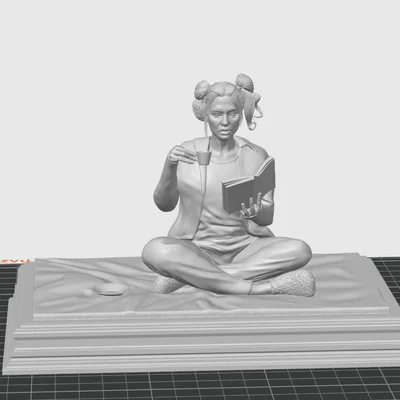 Mô hình 3D Harley Quinn Alternate Dimension đọc sách thư giãn