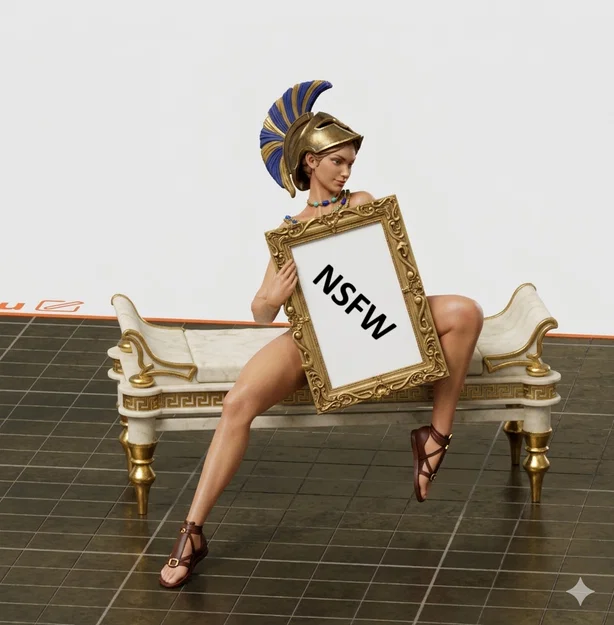 Mô hình tượng nữ thần Athena nghệ thuật gợi cảm (NSFW) cho in 3D - Image 1