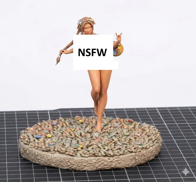 Mô hình cô gái hoa FlowerGirl NSFW cho người đam mê in 3D - Image 1