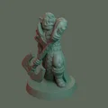 Mô hình Orc Berserker cầm rìu hai tay - In FDM không cần support - Thumbnail 2
