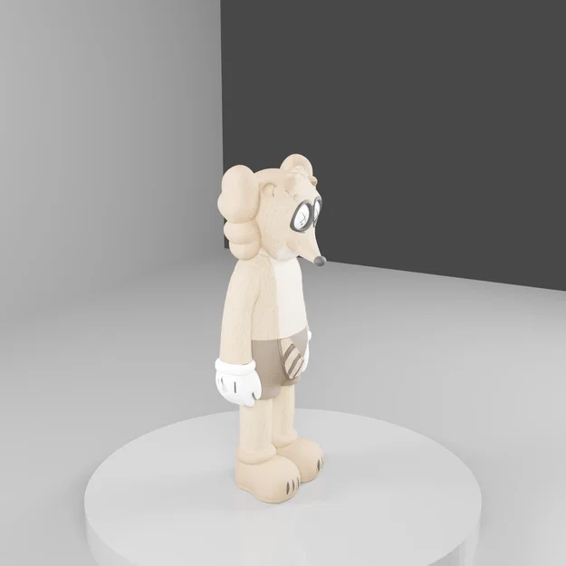 Mô hình Regular Show Rigby phong cách Kaws - Image 3
