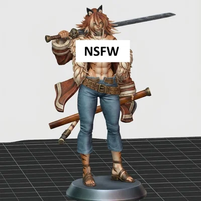 Mô hình 3D CatGirl Warrior ấn tượng cho người chơi figure