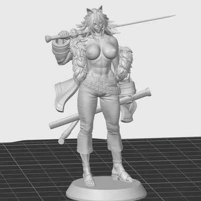 Mô hình 3D CatGirl Warrior ấn tượng cho người chơi figure