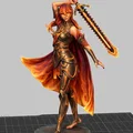 Mô hình Nữ Chiến Binh Lửa 3D - FireGirl Fantasy Warrior tuyệt đẹp - Thumbnail 1