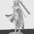 Mô hình Nữ Chiến Binh Lửa 3D - FireGirl Fantasy Warrior tuyệt đẹp - Thumbnail 2