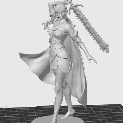 Mô hình Nữ Chiến Binh Lửa 3D - FireGirl Fantasy Warrior tuyệt đẹp