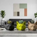 Chậu Trồng Sen Đá Hình Cáo Hình Học (Geometric Fox Succulent Planter) - Thumbnail 2