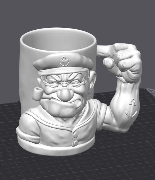 Mô hình bọc ly thủy thủ Popeye độc đáo in 3D - Image 1