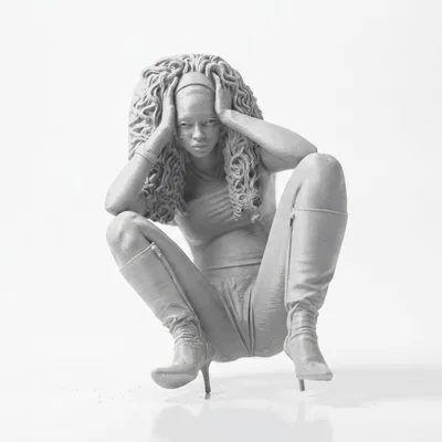 Mô hình tượng người phụ nữ trầm tư - File in 3D (Stressed Lady Figurine)