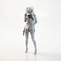 Mô hình thám tử nữ sành điệu 3D printable - Thumbnail 1
