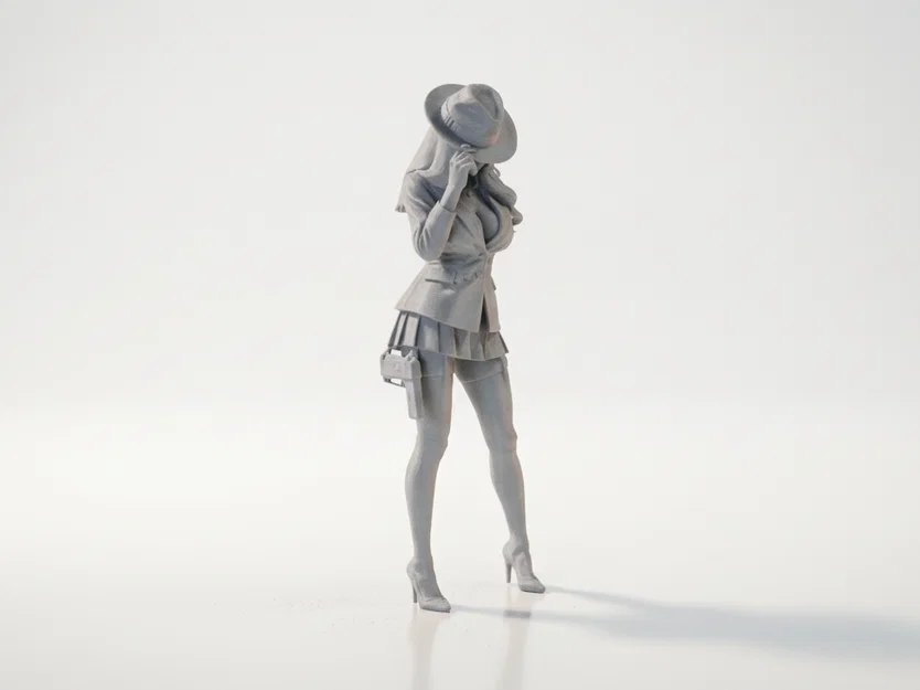 Mô hình thám tử nữ sành điệu 3D printable - Image 2