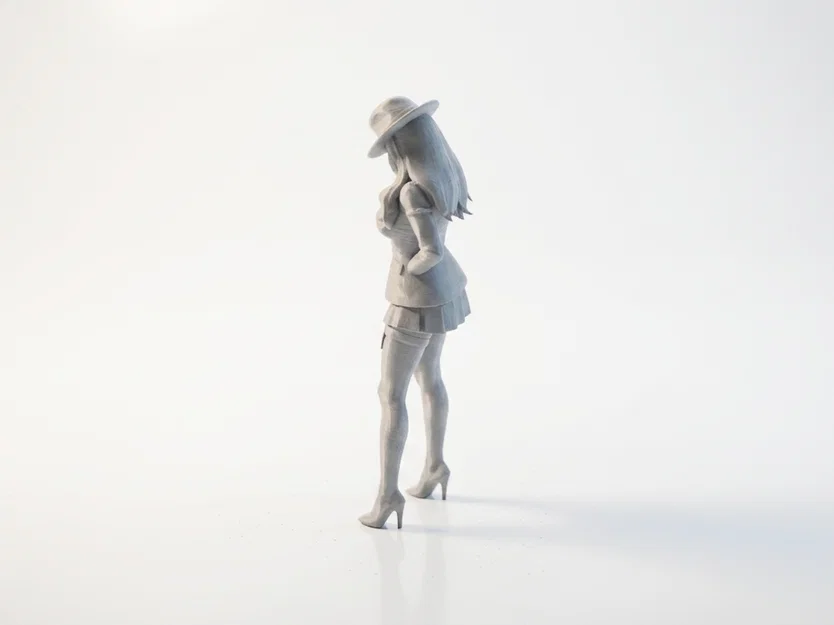 Mô hình thám tử nữ sành điệu 3D printable - Image 4