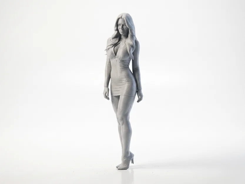 Tượng Nữ Điêu Khắc Thanh Lịch Cho Máy In 3D - Image 1