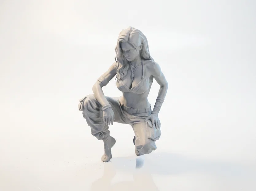 Mô hình tượng nữ dáng ngồi xổm - File in 3D tinh xảo - Image 1