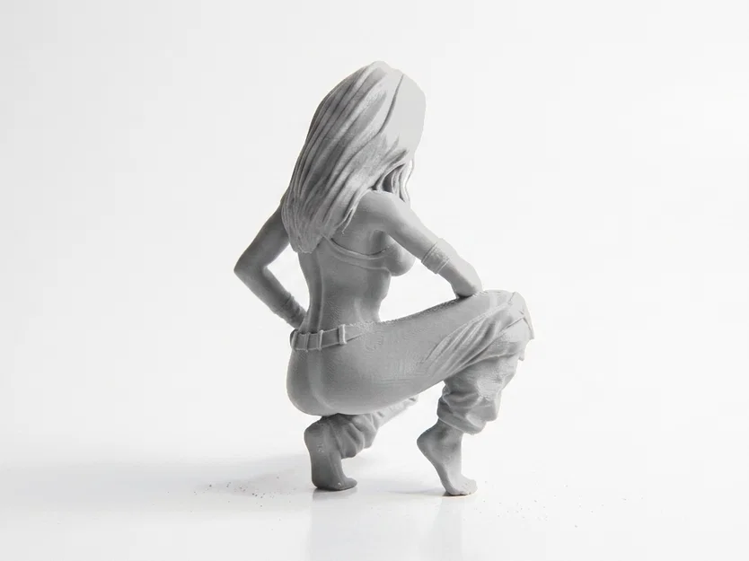 Mô hình tượng nữ dáng ngồi xổm - File in 3D tinh xảo - Image 3