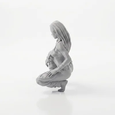 Mô hình tượng nữ dáng ngồi xổm - File in 3D tinh xảo