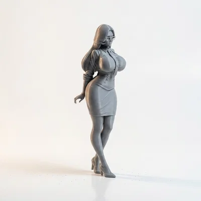 Mô hình tượng nữ nhân vật văn phòng chuyên nghiệp in 3D