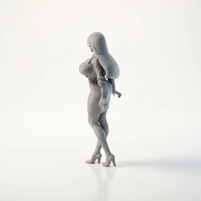 Mô hình tượng nữ nhân vật văn phòng chuyên nghiệp in 3D