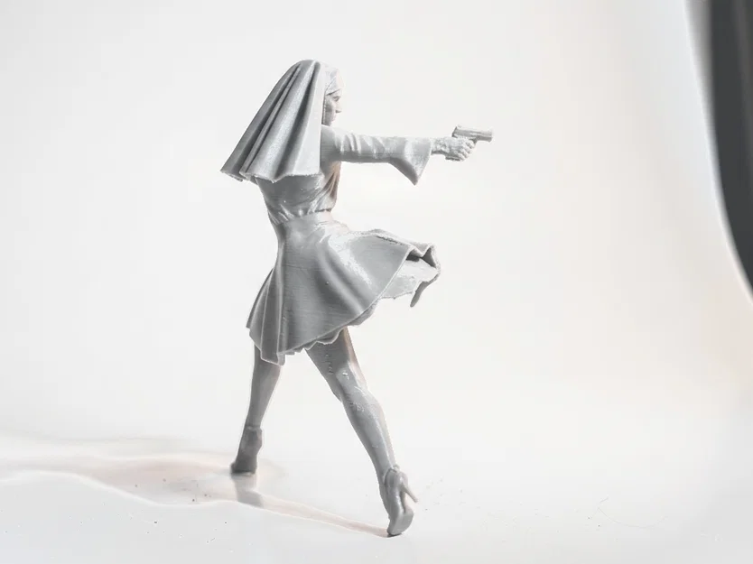 Mô hình Nữ Chiến Binh Shooter Nun - Action Figurine in 3D - Image 3