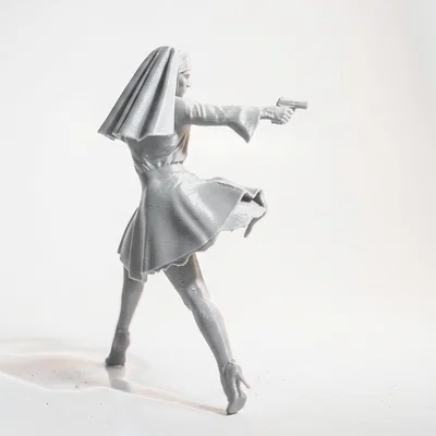 Mô hình Nữ Chiến Binh Shooter Nun - Action Figurine in 3D