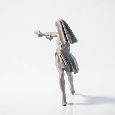 Mô hình Nữ Chiến Binh Shooter Nun - Action Figurine in 3D