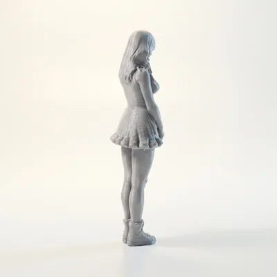 Mô hình Figurine Cô gái mặc váy ngắn - File in 3D