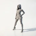 Mô hình tượng cô gái váy ngắn in 3D - Thumbnail 1