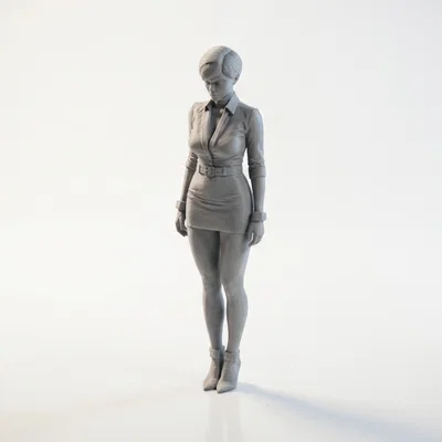 Mô hình tượng nữ quý cô tóc ngắn - File in 3D