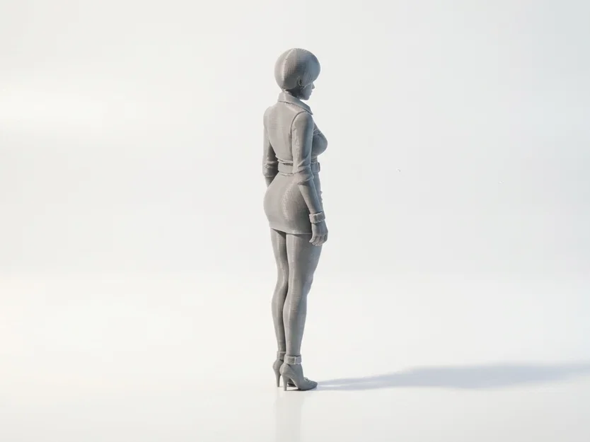 Mô hình tượng nữ quý cô tóc ngắn - File in 3D - Image 3