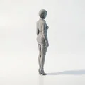 Mô hình tượng nữ quý cô tóc ngắn - File in 3D - Thumbnail 3