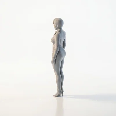 Mô hình tượng nữ quý cô tóc ngắn - File in 3D