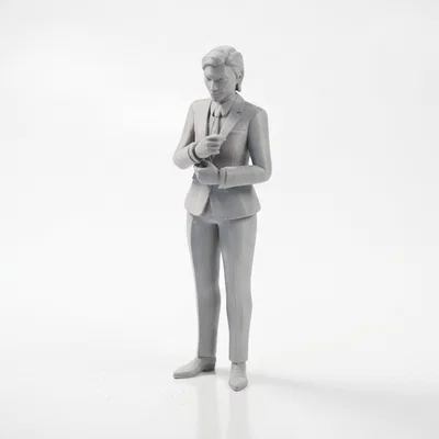 Mô hình 3D Nữ Doanh Nhân Tóc Ngắn Mặc Suit Công Sở