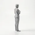 Mô hình 3D Nữ Doanh Nhân Tóc Ngắn Mặc Suit Công Sở - Thumbnail 3
