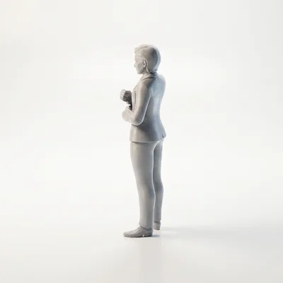 Mô hình 3D Nữ Doanh Nhân Tóc Ngắn Mặc Suit Công Sở