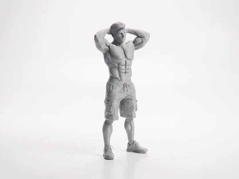 Mô hình tượng nam cơ bắp Fitness 3D Printable cực kỳ chi tiết - Image 2