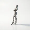 Mô hình 3D tượng quý cô váy ngắn thanh lịch - File in STL - Thumbnail 4
