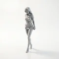 Mô hình tượng nữ váy ngắn in 3D nghệ thuật - Thumbnail 1