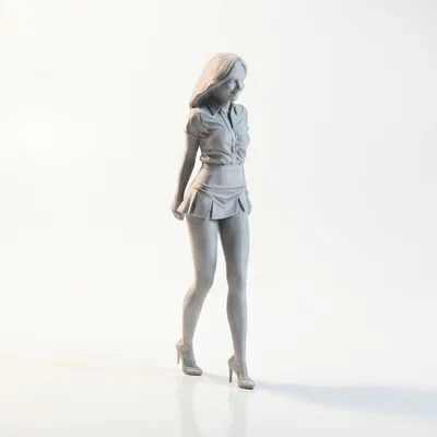 Mô hình tượng nữ váy ngắn in 3D nghệ thuật