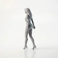 Mô hình tượng nữ váy ngắn in 3D nghệ thuật - Thumbnail 4