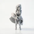 Mô Hình Cô Gái E Thẹn - Tượng Nữ 3D In Ấn Nghệ Thuật - Thumbnail 2