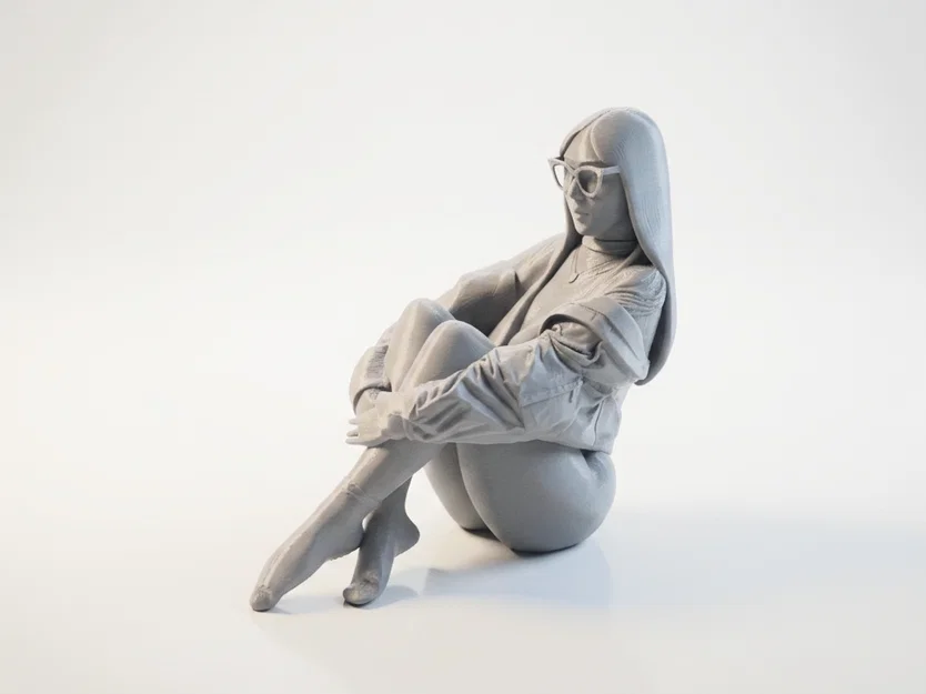 Mô Hình Tượng Quý Cô Đang Ngồi (Sitting Lady Figurine) - File In 3D - Image 1