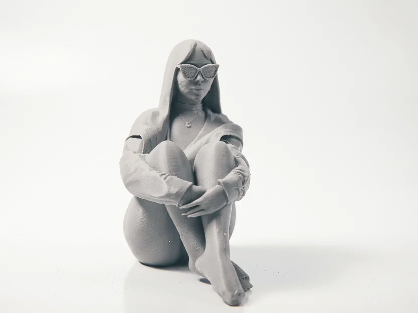 Mô Hình Tượng Quý Cô Đang Ngồi (Sitting Lady Figurine) - File In 3D - Image 2