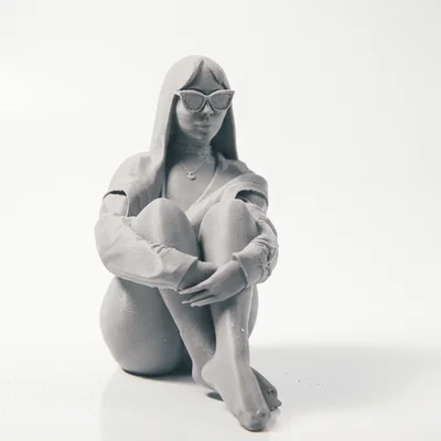 Mô Hình Tượng Quý Cô Đang Ngồi (Sitting Lady Figurine) - File In 3D