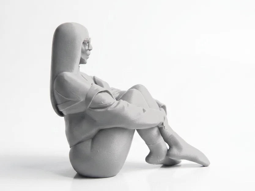 Mô Hình Tượng Quý Cô Đang Ngồi (Sitting Lady Figurine) - File In 3D - Image 3
