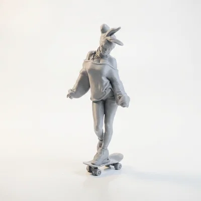 Mô hình cô gái trượt ván 3D (Skateboard Girl Figurine)