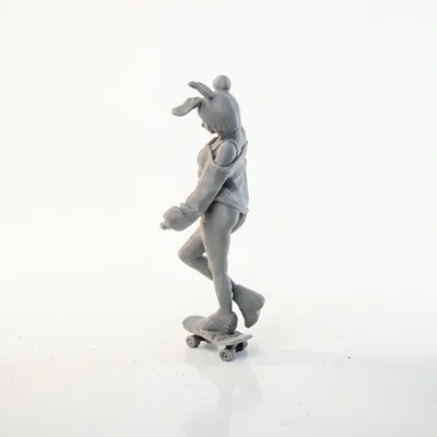 Mô hình cô gái trượt ván 3D (Skateboard Girl Figurine)